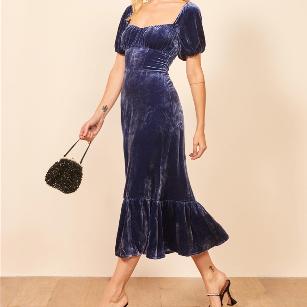 Reformation velvet dress